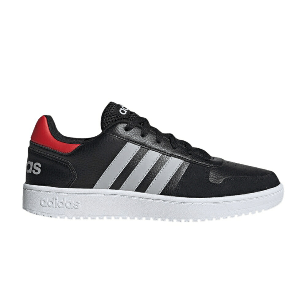 アディダス コア 黒色 ブラック 灰色 グレー 赤 レッド 2.0 'BLACK RED' スニーカー メンズ ADIDAS HOOPS ACTIVE / CORE BLACK GREY TWO ACTIVE RED|スニケス