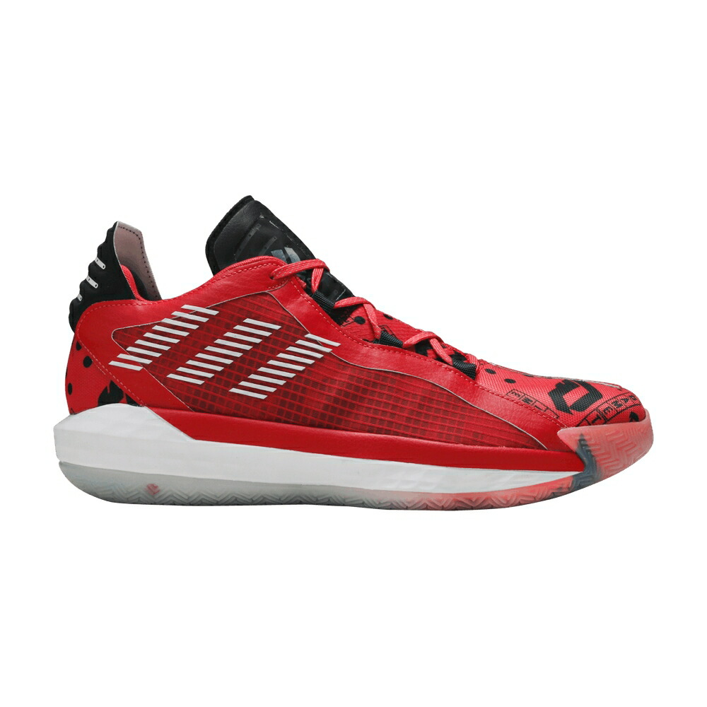 アディダス 赤 赤いこと 薄墨色 薄墨色 \u0027GEEK UP\u0027 スニーカー メンズ ADIDAS DAME 6 GCA / GLORY RED DASH GREY SOLAR RED