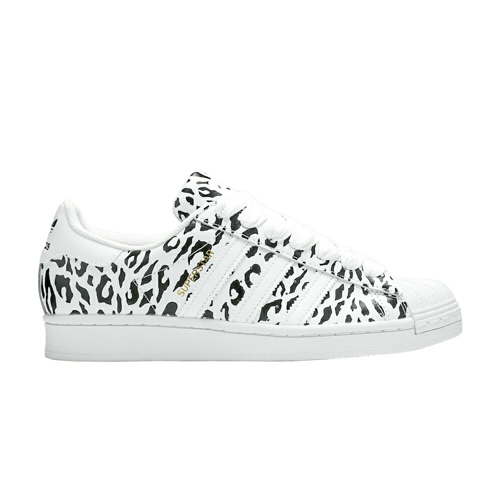 アディダス スーパースター 白色 ホワイト コア 黒色 ブラック ゴールド 'CHEETAH PRINT' スニーカー レディース ADIDAS WMNS SUPERSTAR / CLOUD WHITE CORE BLACK GOLD｜スニケス