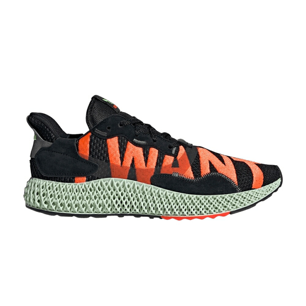 アディダス コア 黒色 ブラック 赤 レッド 'I CAN' スニーカー メンズ ADIDAS ZX 4000 4D WANT, I / CORE BLACK SOLAR RED VOLT