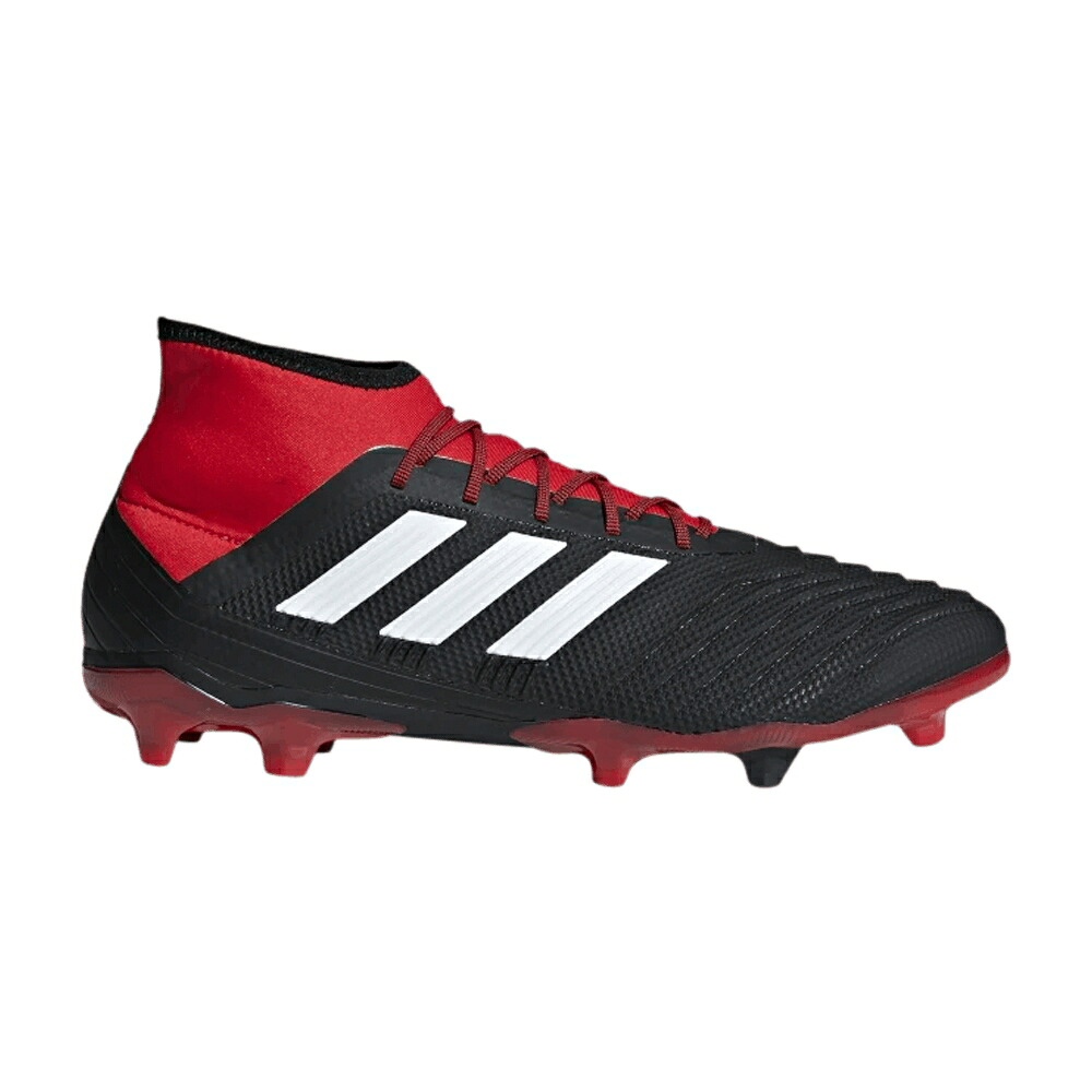 アディダス プレデター 黒色 ブラック コア 白色 ホワイト 赤 レッド 18.2 'CORE RED' スニーカー メンズ ADIDAS PREDATOR FG BLACK / CORE BLACK CLOUD WHITE RED