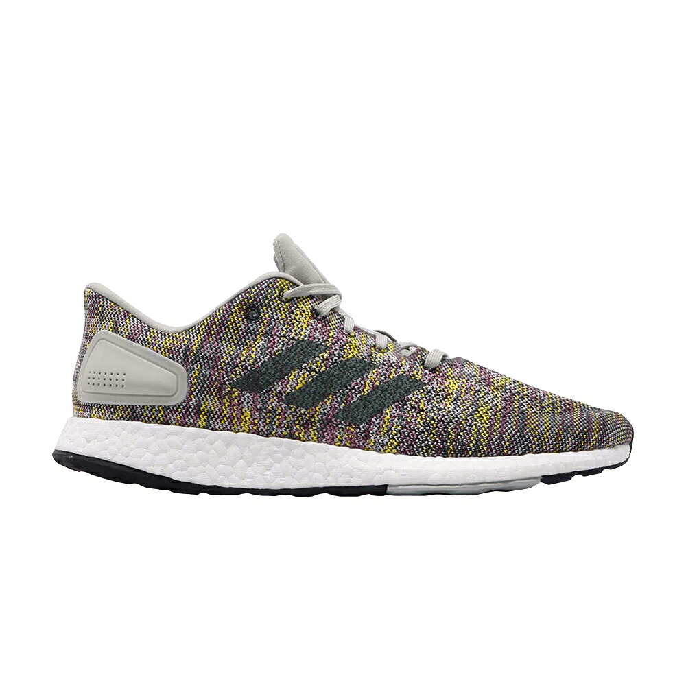 アディダス しろがね色 しろがね色 緑 緑であること ぼうぜん自失 \u0027MULTICOLOR\u0027 スニーカー メンズ ADIDAS PUREBOOST DPR \u0027MULTI-COLOR\u0027 / ASH SILVER RAW GREEN SHOCK