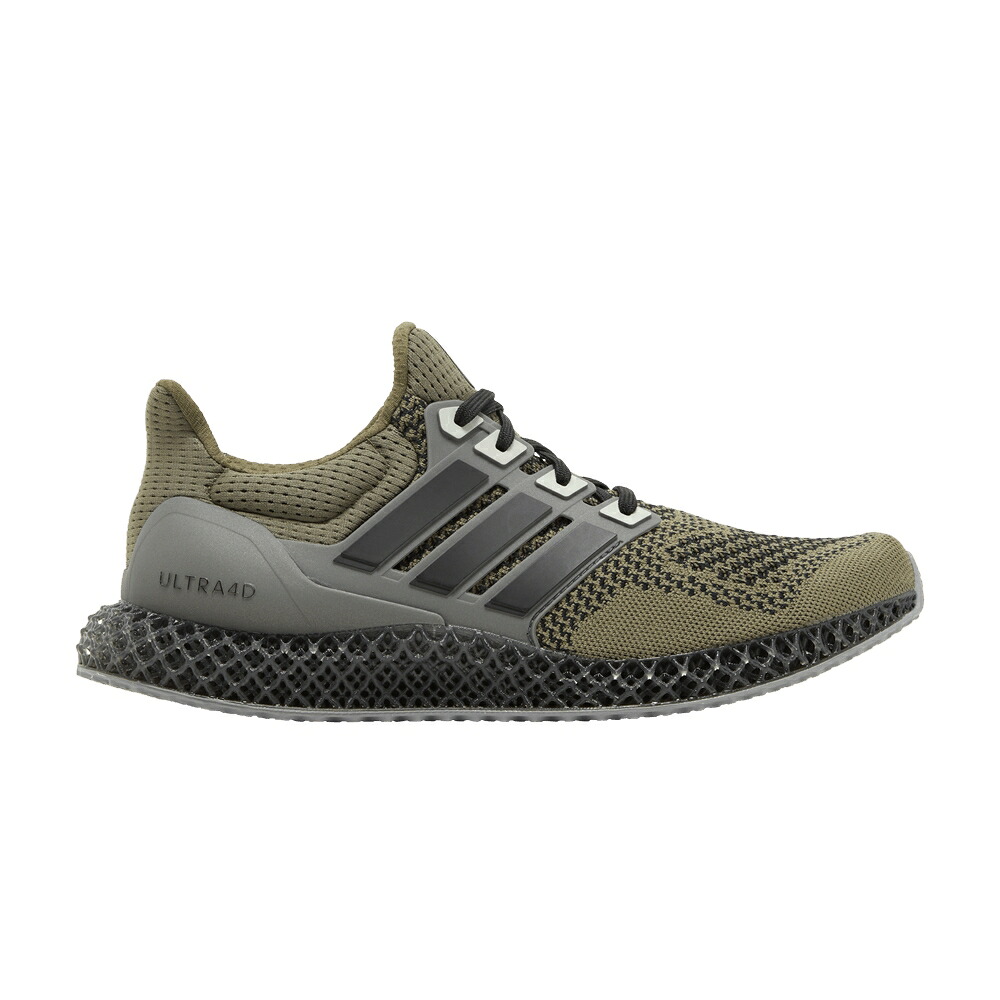 アディダス ウルトラ オリーブ コア 黒色 ブラック 'OLIVE STRATA' スニーカー メンズ ADIDAS ULTRA 4D / OLIVE STRATA CORE BLACK WONDER｜スニケス