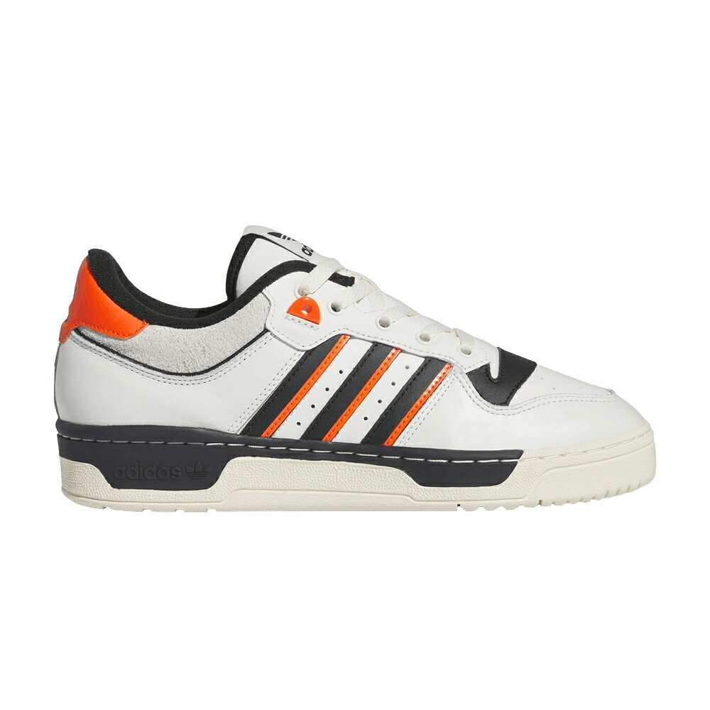 アディダス 黒いこと 黒いこと 差しひびき 白いこと 白いこと 中核グループ \u0027WHITE ORANGE\u0027 スニーカー メンズ ADIDAS RIVALRY 86 LOW BLACK IMPACT / CLOUD WHITE CORE BLACK SEMI