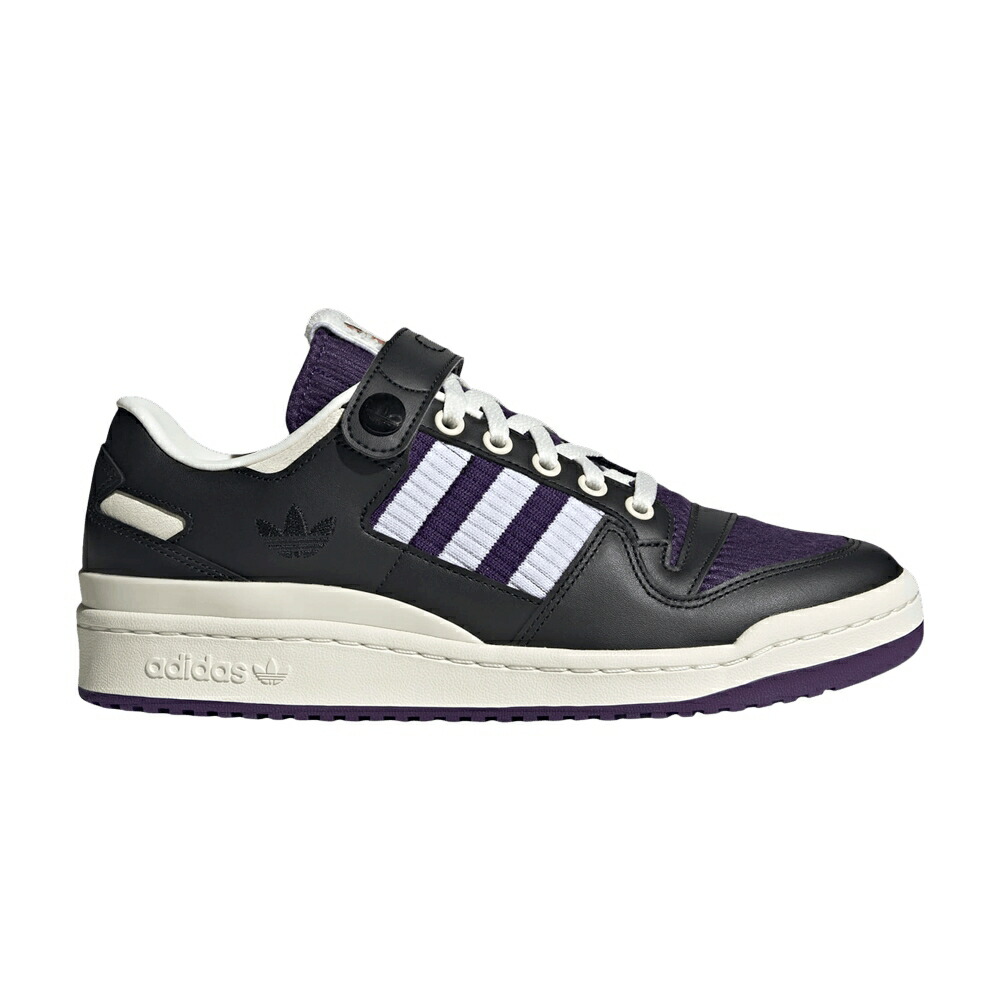 アディダス フォーラム コア 黒色 ブラック 白色 ホワイト 紫 パープル BLACK PURPLE スニーカー メンズ ADIDAS FORUM 84 LOW / CORE BLACK CLOUD WHITE PURPLE