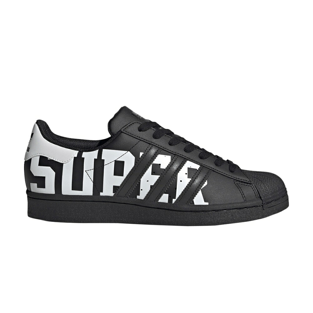 アディダス はやりっ子 中核グループ 黒いこと 黒いこと \u0027XXL BLACK\u0027 スニーカー メンズ ADIDAS SUPERSTAR PRINT - CORE / CORE BLACK CORE BLACK CLOUD