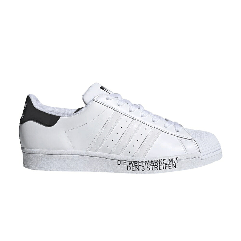 アディダス はやりっ児 白いこと 白いこと 中核グループ \u0027GERMAN PRINT\u0027 スニーカー メンズ ADIDAS SUPERSTAR SIDE / CLOUD WHITE CLOUD WHITE CORE
