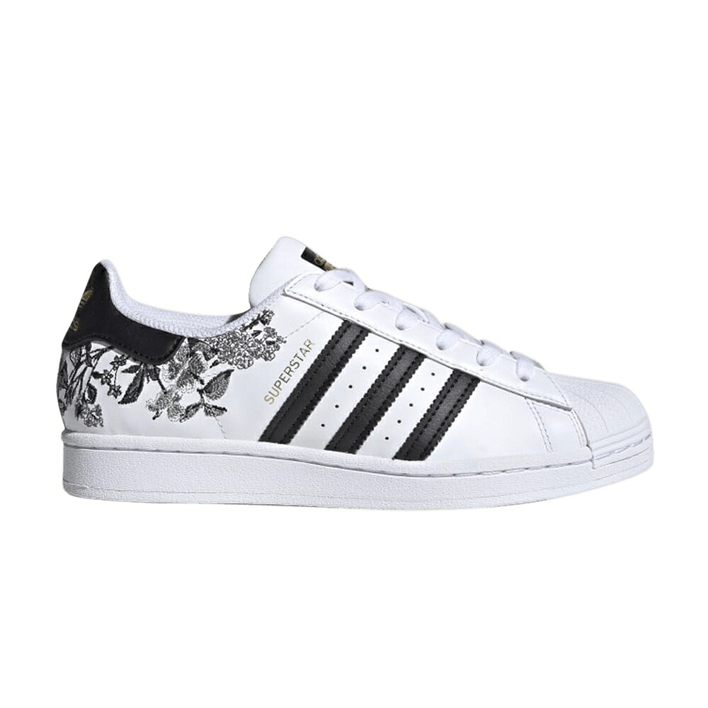 アディダス スーパースター 白色 ホワイト コア 黒色 ブラック ゴールド 'FLORAL TWIST' スニーカー レディース ADIDAS WMNS SUPERSTAR / CLOUD WHITE CORE BLACK GOLD｜スニケス 132,950円