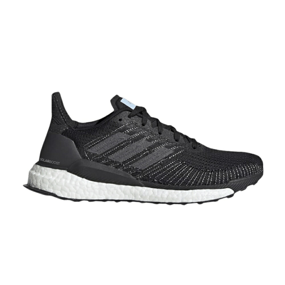 アディダス ブースト コア 黒色 ブラック 灰色 グレー 青色 ブルー CORE BLACK スニーカー レディース ADIDAS WMNS SOLAR BOOST 19 / CORE BLACK GREY GLOW BLUE