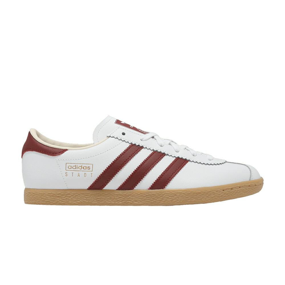 アディダス クリーム 白色 ホワイト ワイン色 バーガンディー CREAM BURGUNDY スニーカー メンズ ADIDAS STADT COLLEGIATE / CREAM WHITE COLLEGIATE BURGUNDY