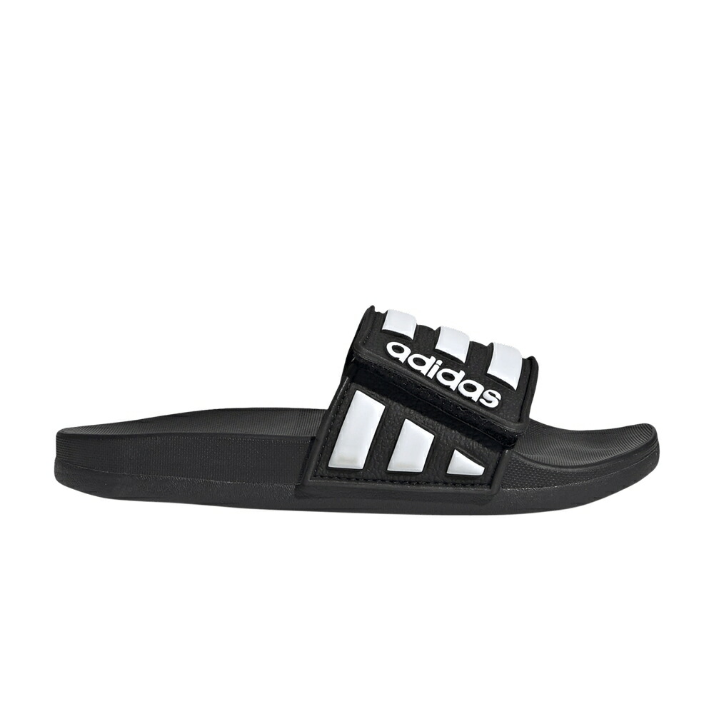 アディダス アディレッタ コア 黒色 ブラック 白色 ホワイト BLACK スニーカー メンズ ADIDAS ADILETTE COMFORT ADJ J / CORE BLACK CLOUD WHITE CORE