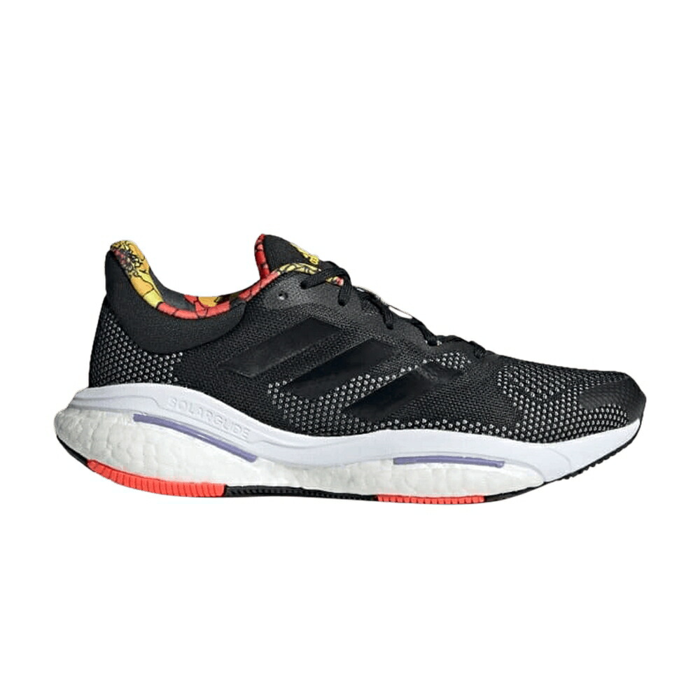アディダス コア 黒色 ブラック 赤 レッド 'BLACK FLORAL' スニーカー レディース ADIDAS WMNS SOLARGLIDE 5 / CORE BLACK CORE BLACK SOLAR RED
