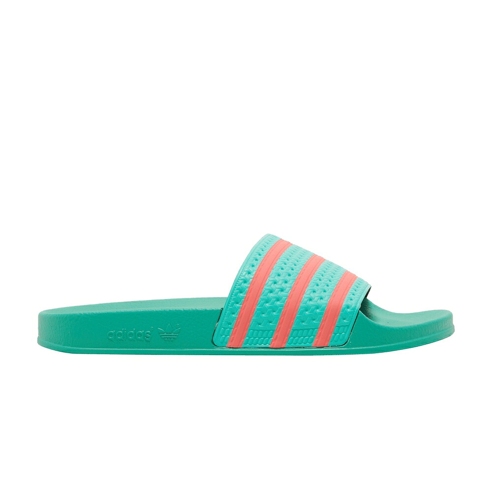 アディダス アディレッタ サンダル 緑 緑であること ターボ \u0027HIRES TURBO\u0027 スニーカー メンズ ADIDAS ADILETTE SLIDE \u0027HI-RES GREEN / HI RES GREEN SEMI TURBO HI RES