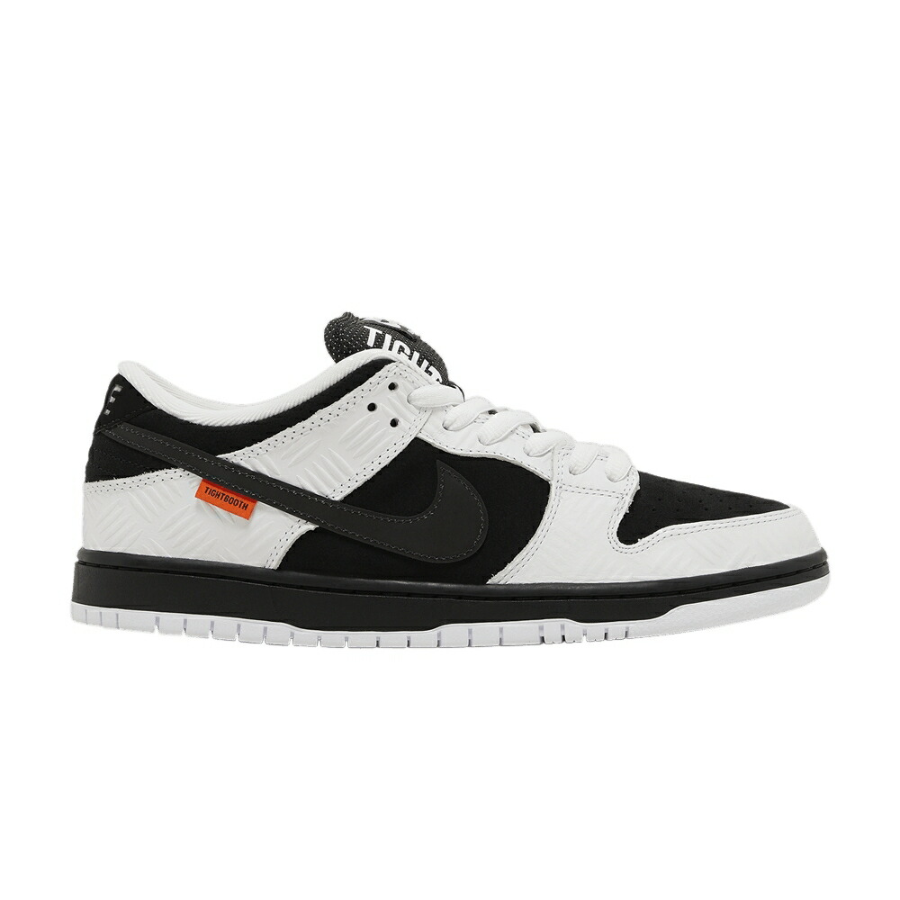ナイキ ダンク エスビー 白色 ホワイト 黒色 ブラック 橙 オレンジ ダンクロー スニーカー メンズ NIKE TIGHTBOOTH X DUNK LOW SB / WHITE BLACK SAFETY ORANGE