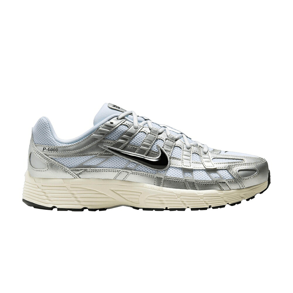 ナイキ 白色 ホワイト 銀色 シルバー 'METALLIC SILVER' スニーカー メンズ NIKE P-6000 FLAT / WHITE METALLIC SILVER FLAT|スニケス