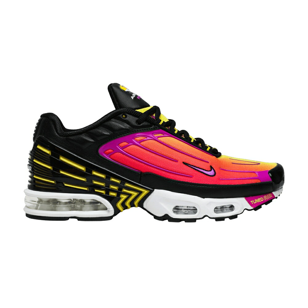 ナイキ マックス 黒色 ブラック ダイナミック 黄色 イエロー エアマックスプラス HYPER VIOLET スニーカー メンズ NIKE AIR MAX PLUS 3 / BLACK DYNAMIC YELLOW HYPER