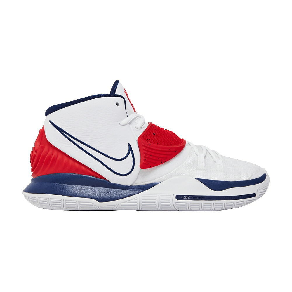 ナイキ カイリー 白いこと 白いこと 赤 赤いこと \u0027USA\u0027 スニーカー メンズ NIKE KYRIE 6 / WHITE WHITE UNIVERSITY RED