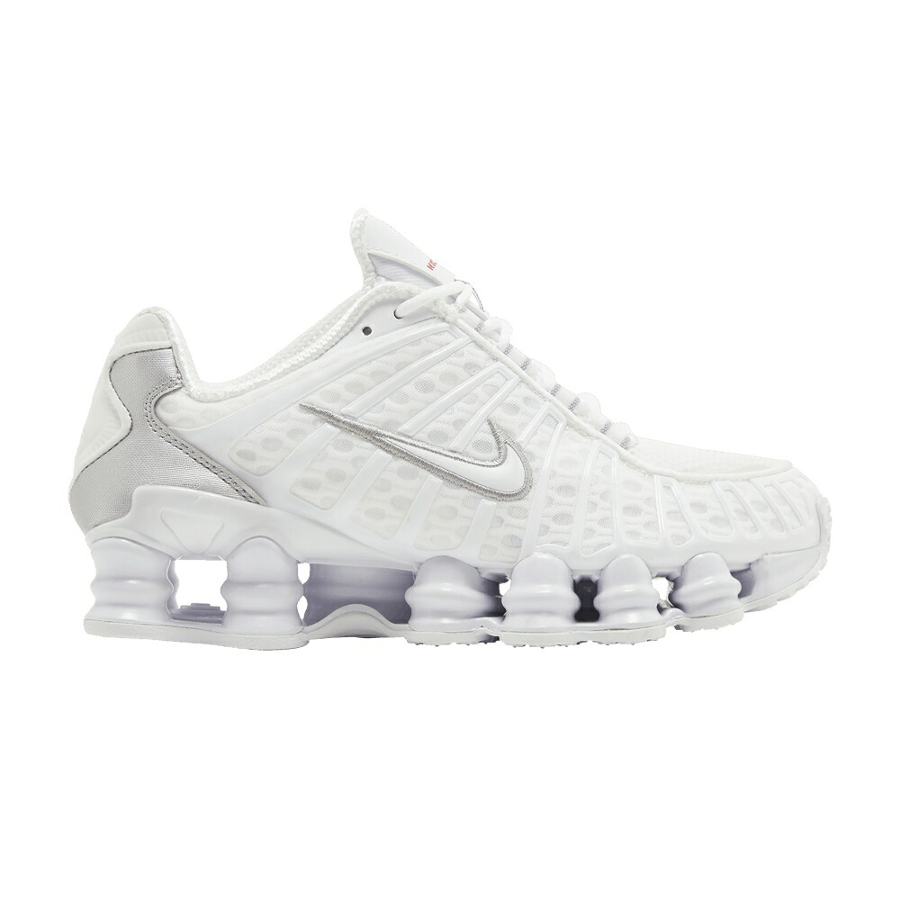 ナイキ ショックス 白いこと 白いこと しろがね色 しろがね色 マックス 橙 オレンジ色 \u0027WHITE SILVER\u0027 スニーカー レディース NIKE WMNS SHOX TL / WHITE METALLIC SILVER MAX ORANGE