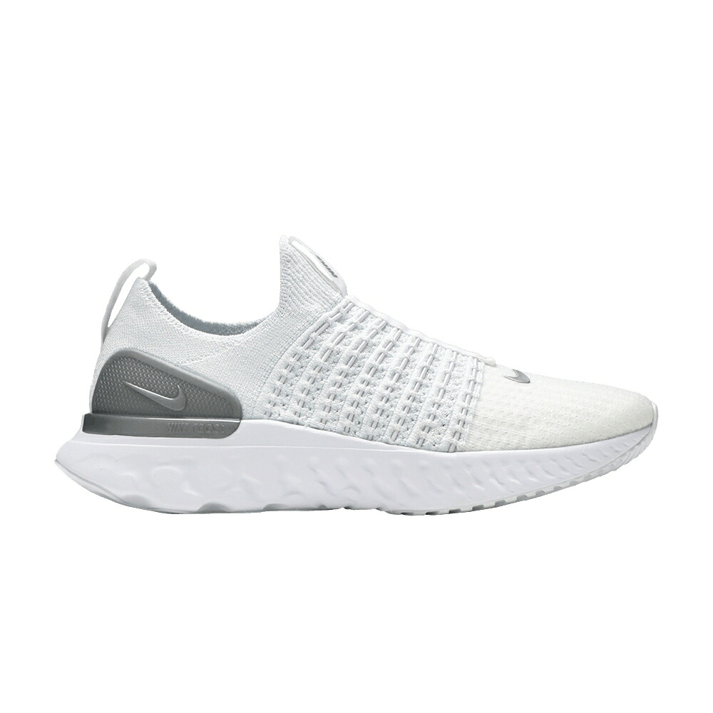 ナイキ リアクト ラン フライニット 白色 ホワイト ピュア プラチナム 'TRUE SILVER' スニーカー レディース NIKE WMNS REACT PHANTOM RUN FLYKNIT 2 WHITE / TRUE WHITE WHITE PURE PLATINUM