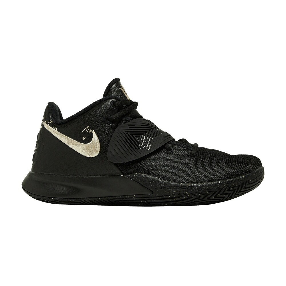 ナイキ カイリー 飛翔さあ美 黒いこと 黒いこと ゴールド \u0027BLACK GOLD\u0027 スニーカー メンズ NIKE KYRIE FLYTRAP 3 METALLIC / BLACK METALLIC GOLD STAR