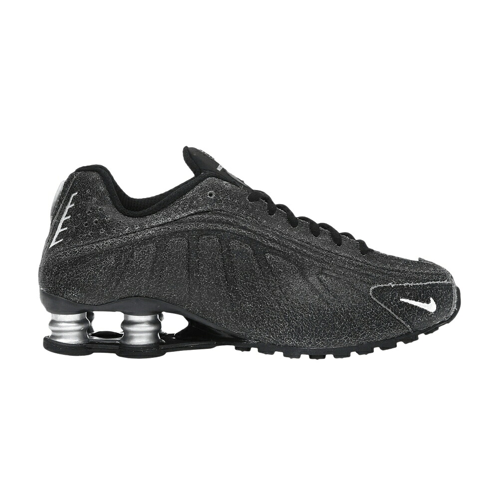 ナイキ ショックス 黒いこと 黒いこと 薄墨色 薄墨色 \u0027BLACK LEATHER\u0027 スニーカー メンズ NIKE SHOX R4 DISTRESSED / BLACK SAIL LIGHT SMOKE GREY