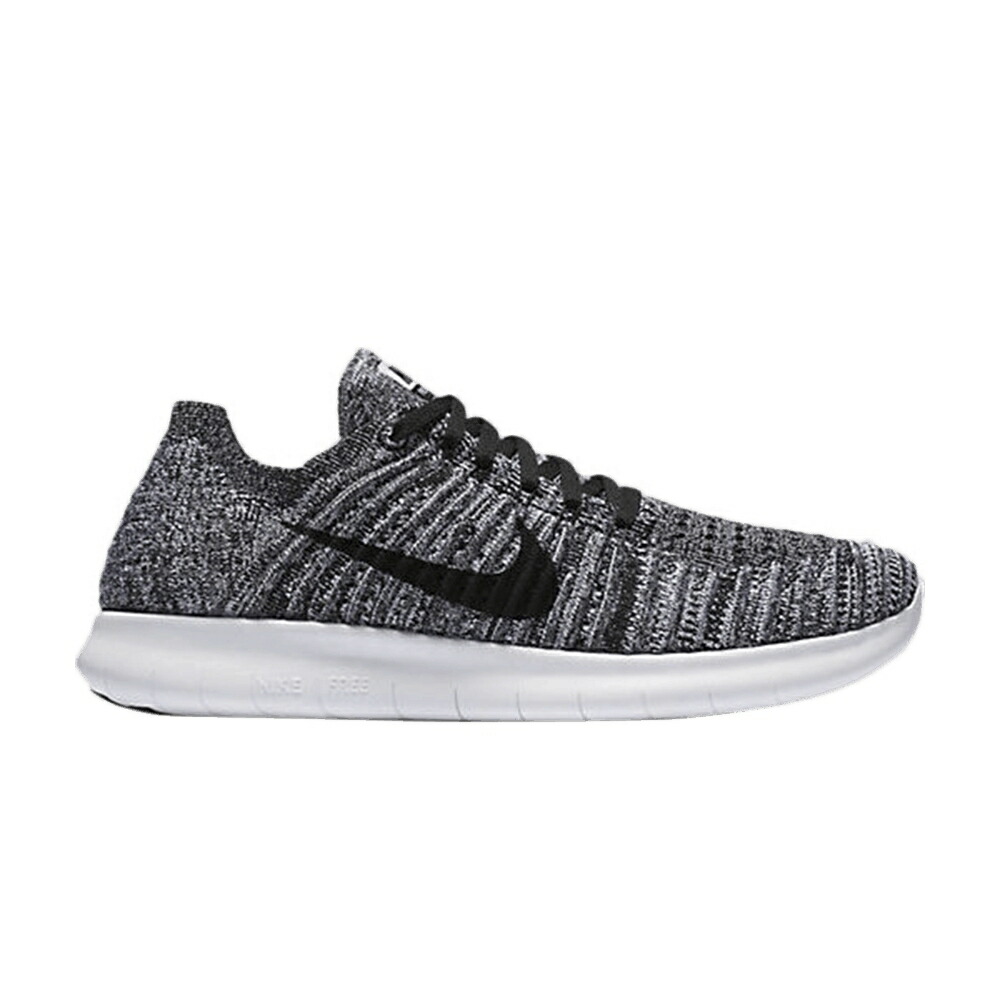 ナイキ 無償性 飛球編み物 白いこと 白いこと 黒いこと 黒いこと スニーカー レディース NIKE WMNS FREE RN FLYKNIT / WHITE BLACK
