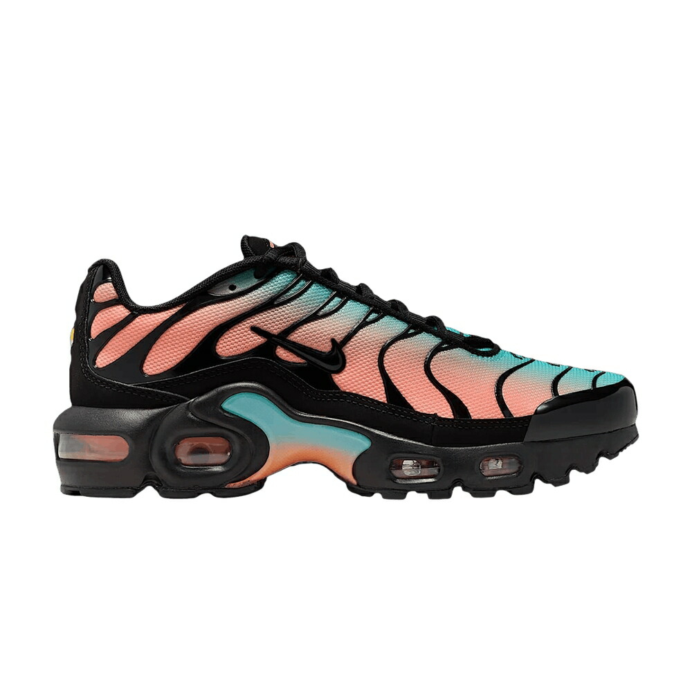 ナイキ マックス 緑 グリーン 橙 オレンジ 黒色 ブラック エアマックスプラス 'AURORA PULSE' ジュニア キッズ NIKE AIR MAX PLUS GS GREEN ORANGE / BLACK AURORA GREEN ORANGE PULSE ベビー マタニティ スニー