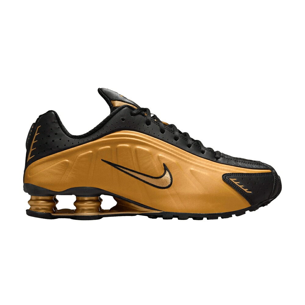 ナイキ ショックス 黒いこと 黒いこと ゴールド \u0027METALLIC GOLD\u0027 スニーカー メンズ NIKE SHOX R4 / BLACK GOLD