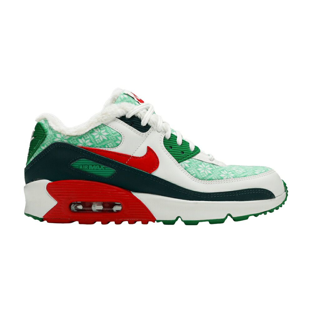 ナイキ マックス 白色 ホワイト 赤 レッド エアマックス 'CHRISTMAS SWEATER' ジュニア キッズ NIKE AIR MAX 90 GS / WHITE UNIVERSITY RED DARK ATOMIC ベビー マタニティ スニーカー