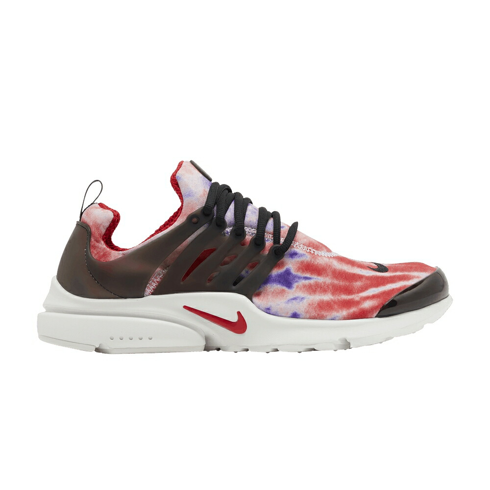 ナイキ プレスト 黒色 ブラック 白色 ホワイト エア TIEDYE RED スニーカー メンズ NIKE AIR PRESTO TIE-DYE - DOLL UNIVERSITY / DOLL BLACK SUMMIT WHITE