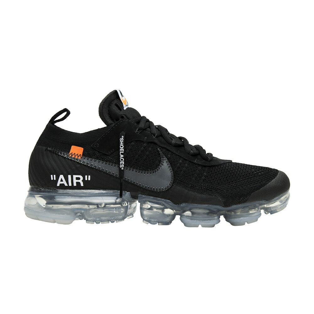ナイキ オフホワイト 黒色 ブラック 橙 オレンジ エアヴェイパーマックス PART 2 スニーカー メンズ NIKE OFF-WHITE X AIR VAPORMAX / BLACK TOTAL ORANGE CLEAR