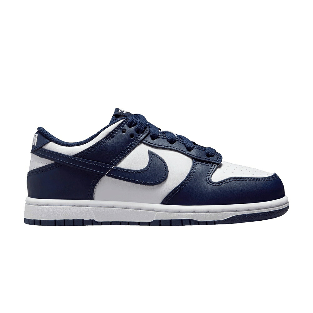 ナイキ ダンク 白色 ホワイト 紺色 ネイビー ダンクロー 'MIDNIGHT NAVY' ジュニア キッズ NIKE DUNK LOW PS / WHITE WHITE MIDNIGHT NAVY ベビー マタニティ スニーカー|スニケス