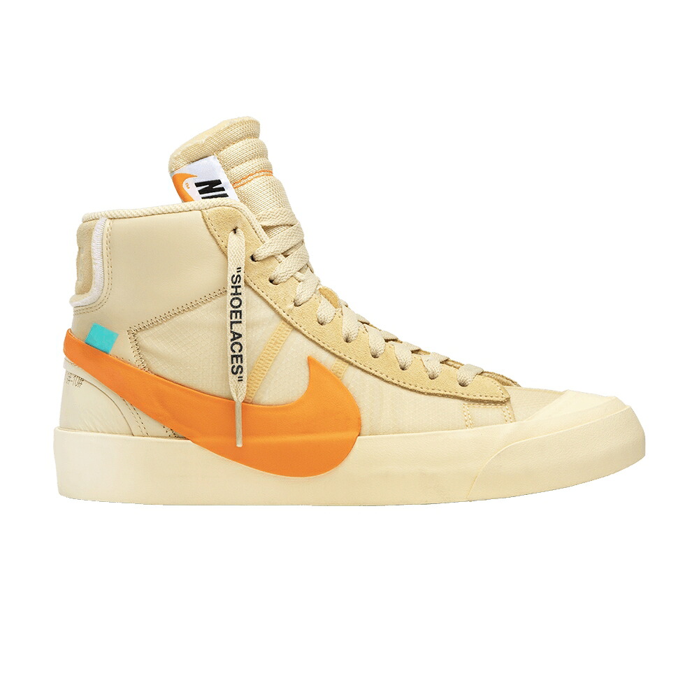 ナイキ 象牙色 ブレイザー ミッド 黒いこと 黒いこと \u0027ALL EVE\u0027 スニーカー メンズ NIKE OFF-WHITE X BLAZER MID HALLOWS / CANVAS PALE VANILLA BLACK TOTAL