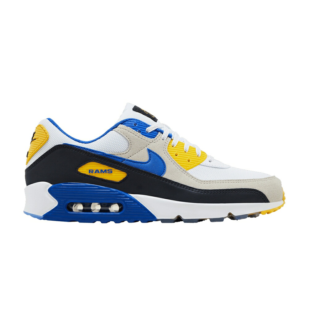ナイキ マックス 白色 ホワイト 青色 ブルー エアマックス 'ロサンゼルス ラムズ' スニーカー メンズ NIKE AIR MAX 90 'LOS ANGELES RAMS' / WHITE HYPER ROYAL PITCH BLUE|スニケス