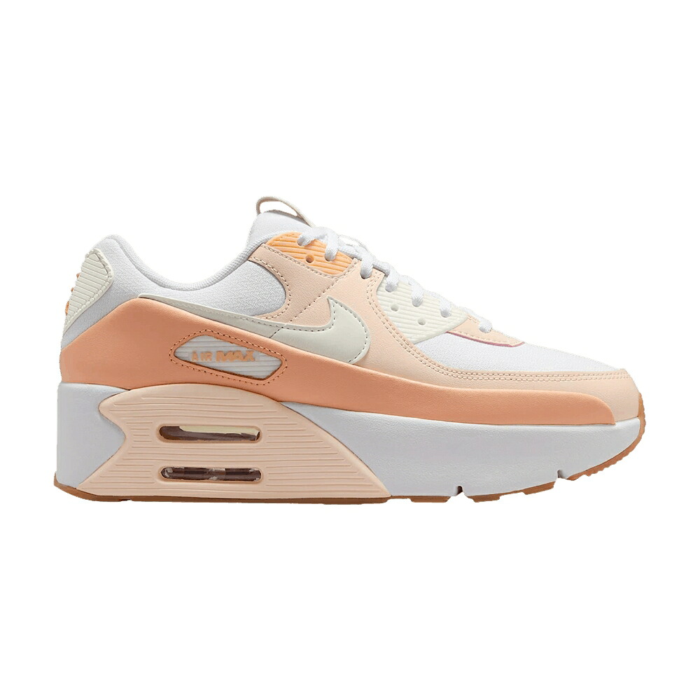 ナイキ マックス 白色 ホワイト 橙 オレンジ エアマックス 'WHITE ORANGE' スニーカー レディース NIKE WMNS AIR MAX 90 LV9 BARELY / WHITE BARELY ORANGE ORANGE CHALK|スニケス