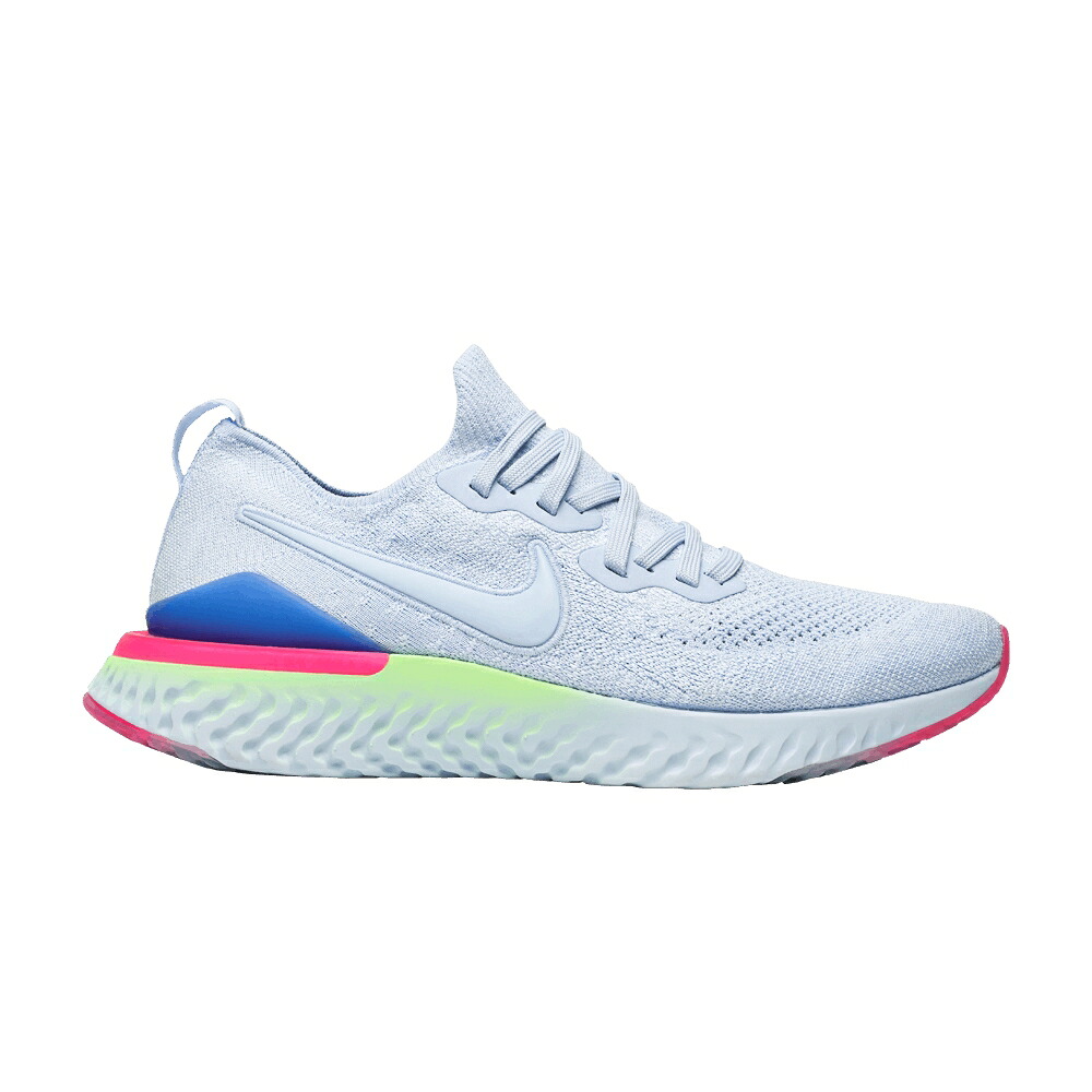 ナイキ 叙事詩 リアクト 飛球編み物 青味 青み 菩提樹 \u00278BIT\u0027 スニーカー メンズ NIKE EPIC REACT FLYKNIT 2 \u00278-BIT\u0027 / HYDROGEN BLUE SAPPHIRE LIME