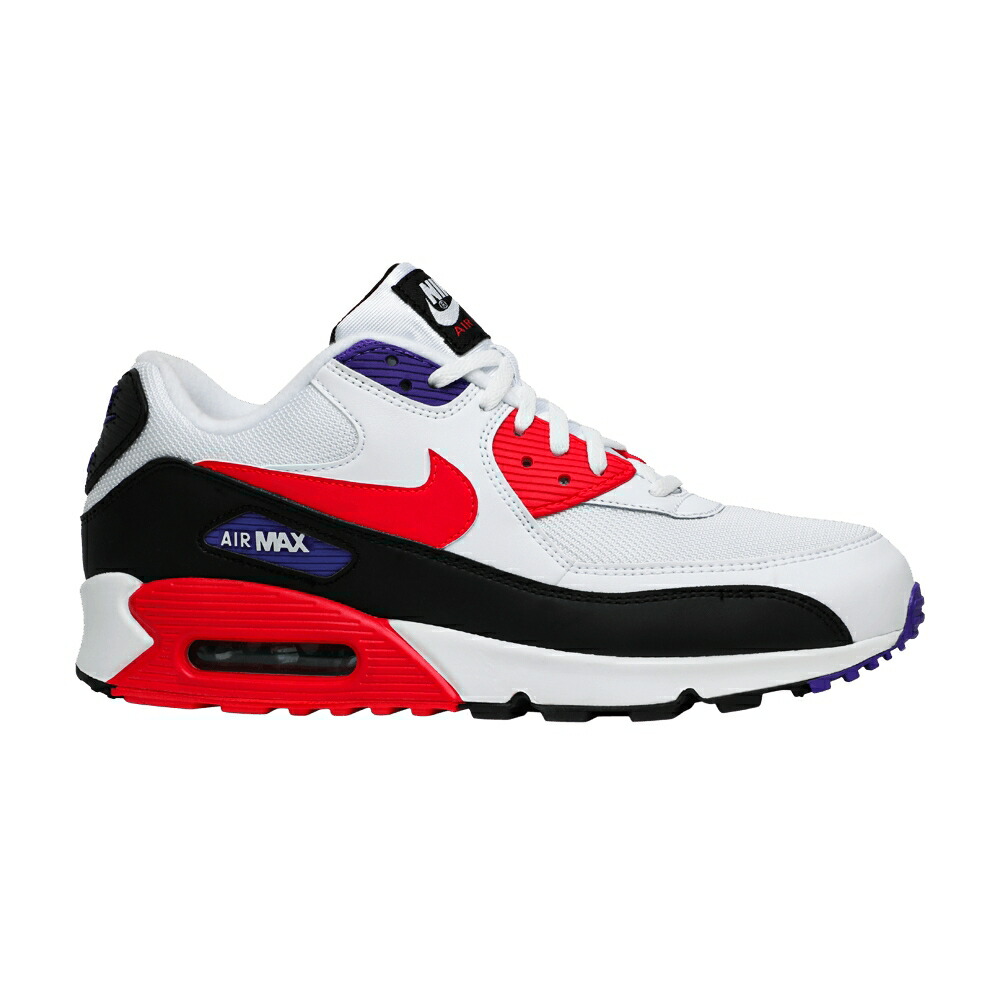 ナイキ マックス 白色 ホワイト 赤 レッド 紫 パープル エアマックス 'RAPTORS' スニーカー メンズ NIKE AIR MAX 90 ESSENTIAL / WHITE RED ORBIT PSYCHIC PURPLE