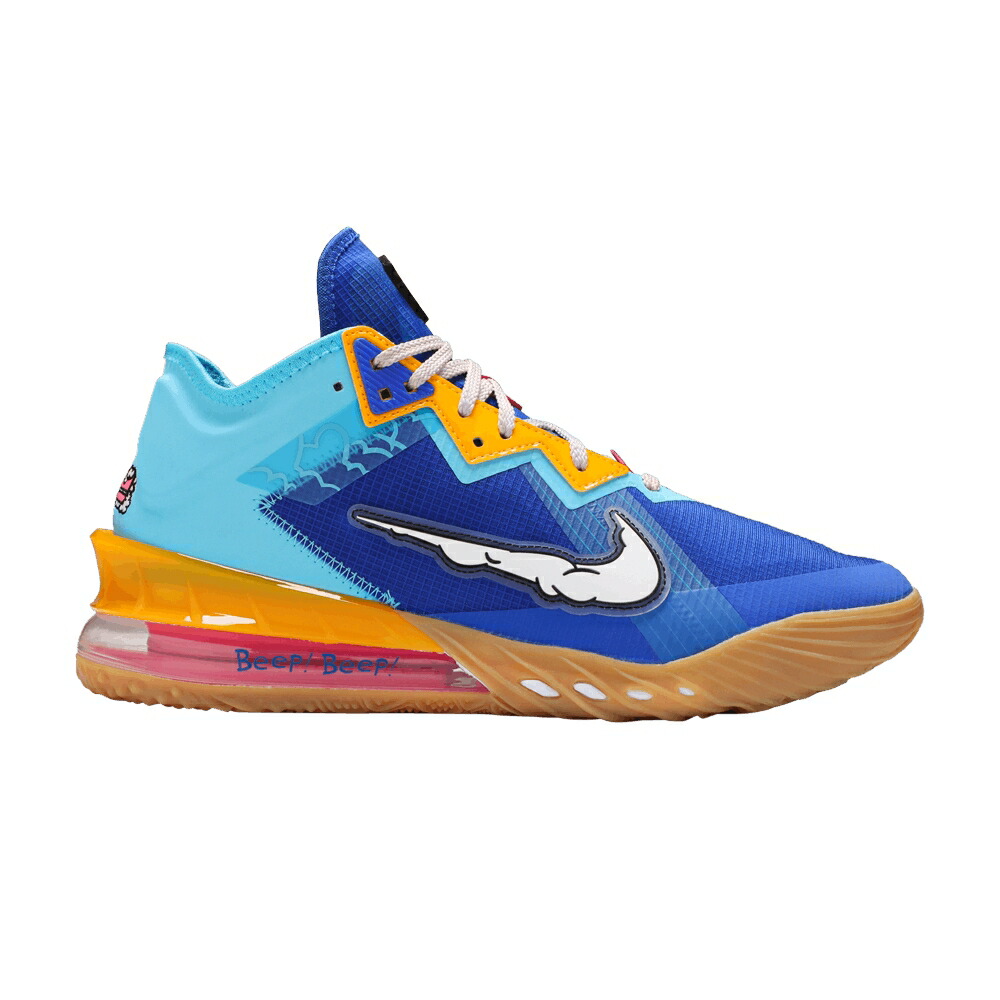 ナイキ ジャム レブロン 青味 青み あき場所ジャム \u0027WILE E. ROADRUNNER\u0027 スニーカー メンズ NIKE SPACE JAM X LEBRON 18 LOW / RACER BLUE BALTIC BLUE