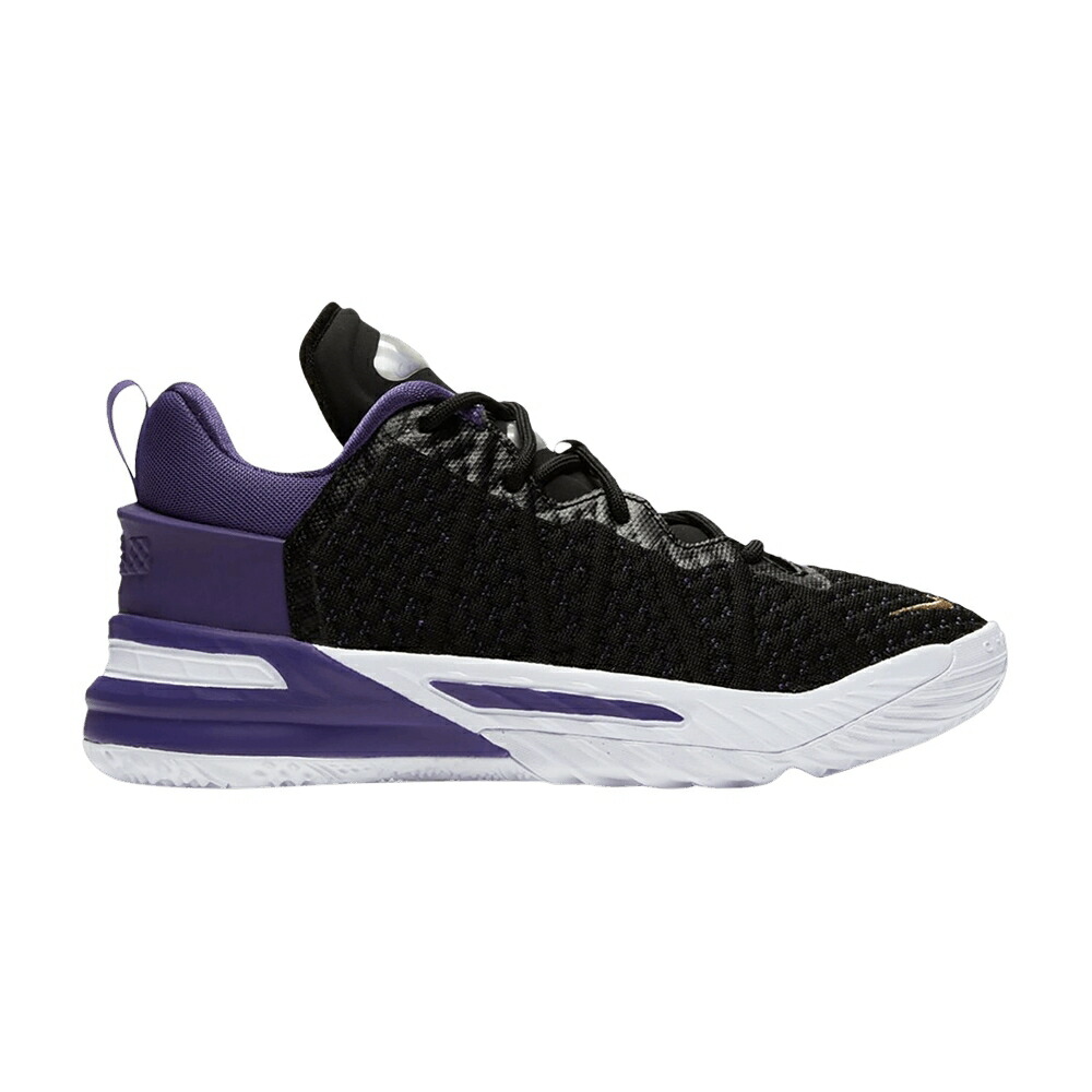 ナイキ レブロン 黒色 ブラック ゴールド コート 紫 パープル 'LAKERS' ジュニア キッズ NIKE LEBRON 18 PS / BLACK METALLIC GOLD COURT PURPLE ベビー マタニティ スニーカー