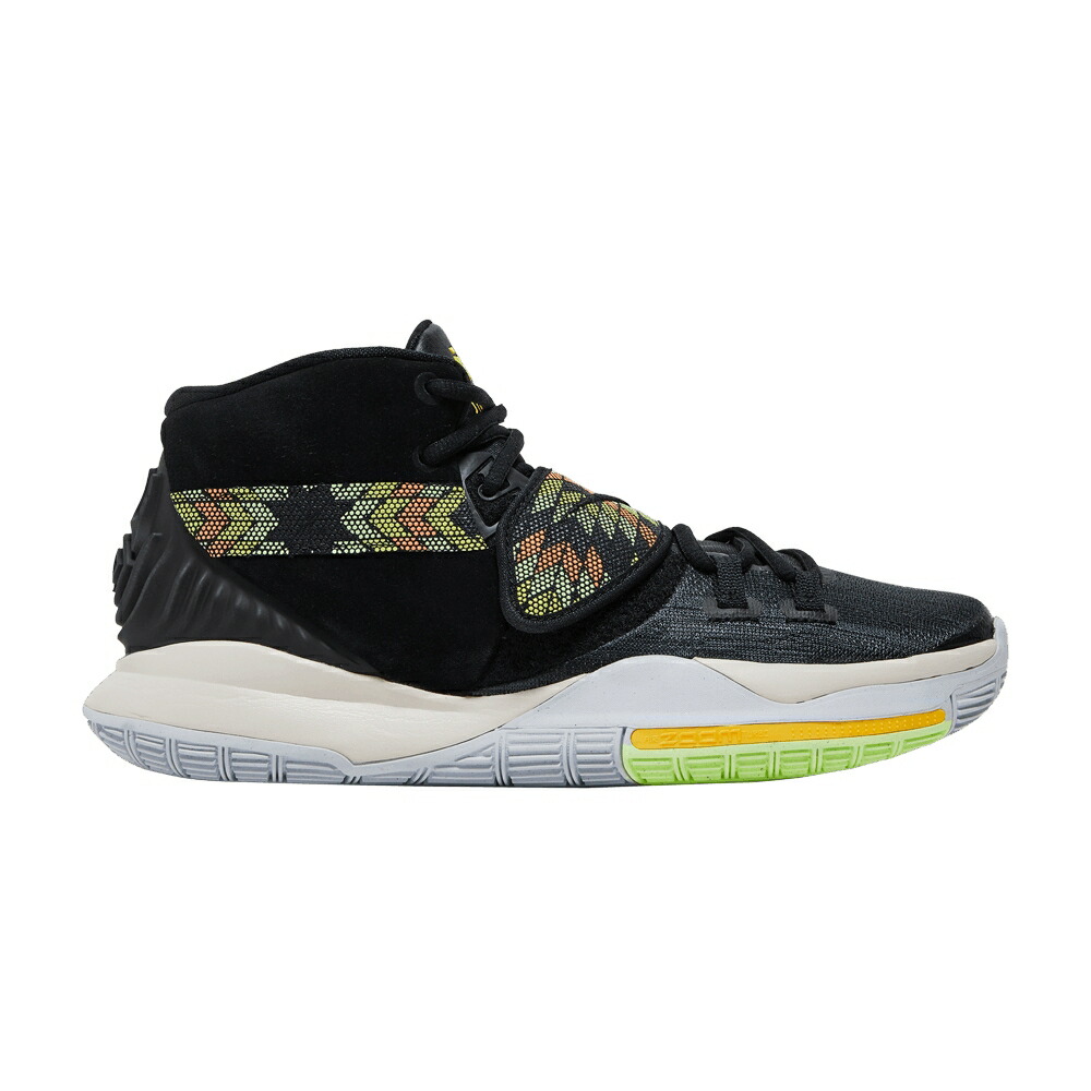 ナイキ カイリー 黒色 ブラック ピュア プラチナム N7 ROCKS スニーカー メンズ NIKE KYRIE 6 - STANDING / BLACK PURE PLATINUM CITRON PULSE