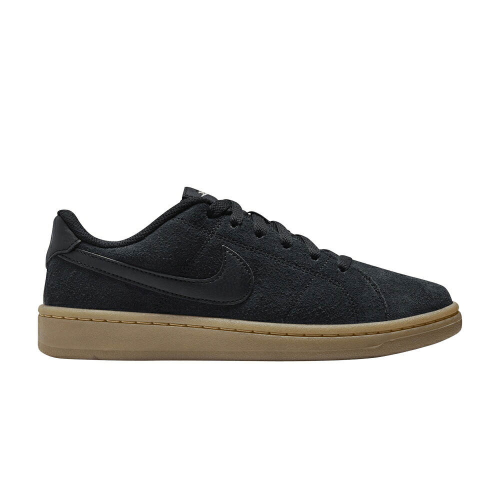 ナイキ コート 黒色 ブラック 白色 ホワイト 茶色 ブラウン 'BLACK GUM' スニーカー レディース NIKE WMNS COURT ROYALE 2 / BLACK WHITE GUM LIGHT BROWN|スニケス