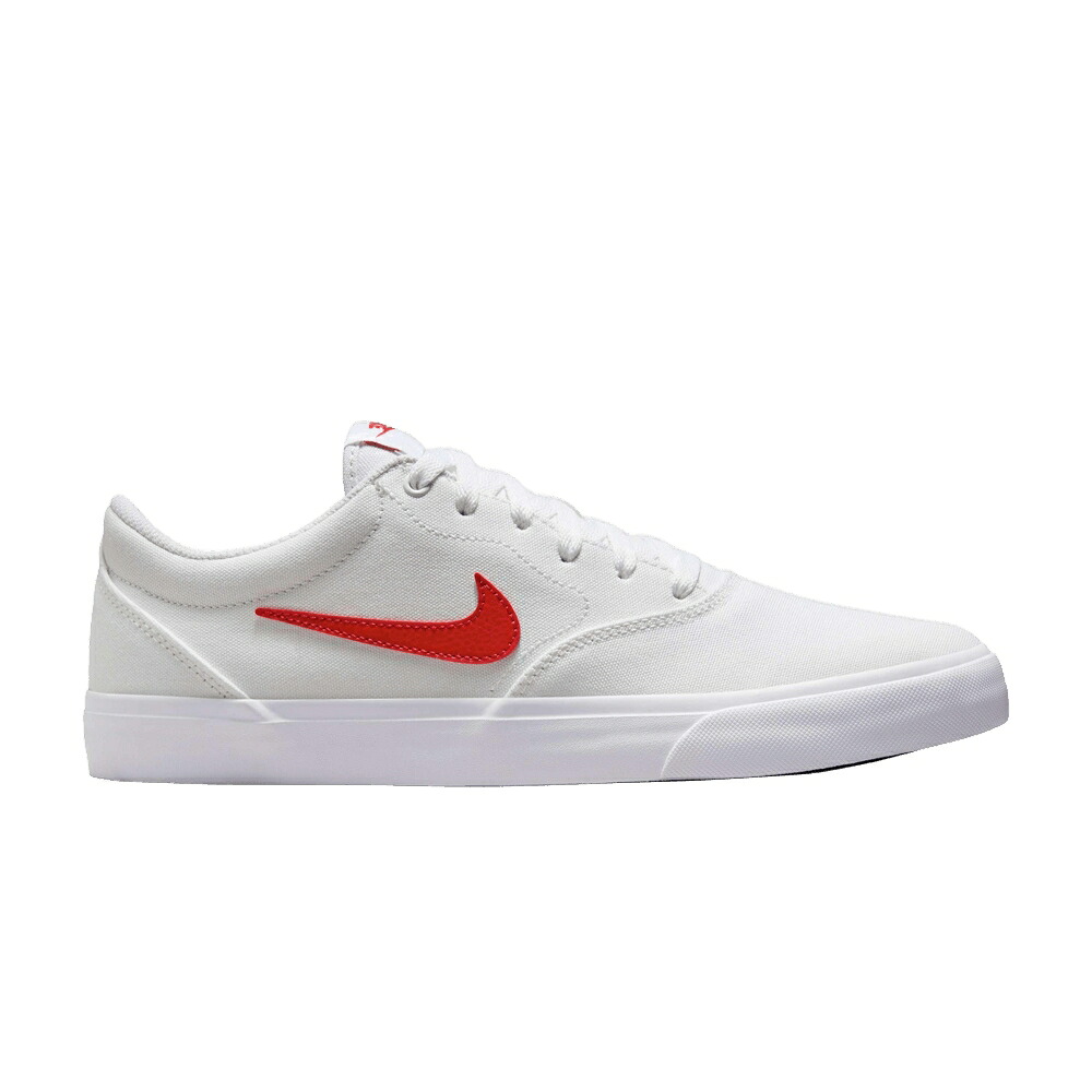 ナイキ エスビー 白色 ホワイト 赤 レッド 'WHITE RED' スニーカー メンズ NIKE CHARGE CANVAS SB UNIVERSITY / WHITE WHITE WHITE UNIVERSITY RED｜スニケス