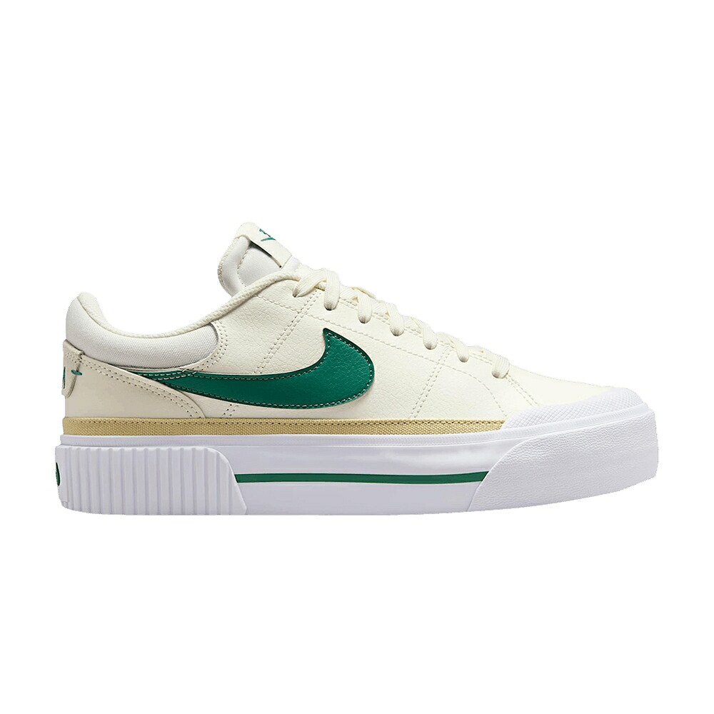 ナイキ コート レガシー 白色 ホワイト チーム ゴールド 'SAIL AURA' スニーカー レディース NIKE WMNS COURT LEGACY LIFT EVERGREEN / SAIL WHITE TEAM GOLD EVERGREEN｜スニケス 26,780円