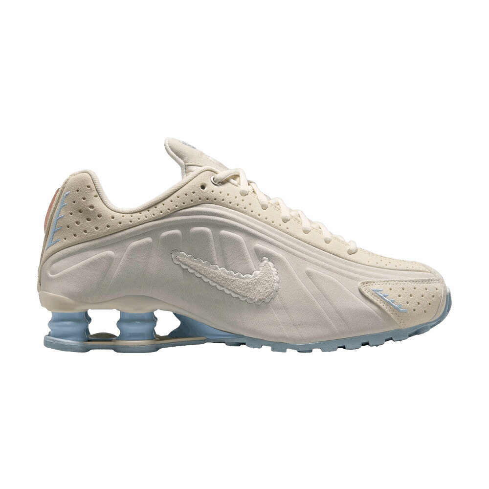 ナイキ ショックス 象牙色 赤銅色 赤銅色 \u0027PALE SWOOSH\u0027 スニーカー レディース NIKE WMNS SHOX R4 SE IVORY ORNATE / PALE IVORY LIGHT OREWOOD BROWN