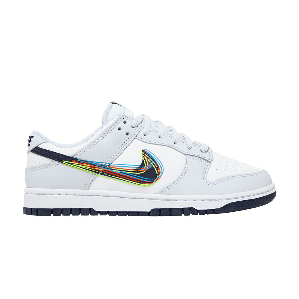 ナイキ ダンク 白いこと 白いこと 青み 青色 ダンクロー \u00273D SWOOSH\u0027 スニーカー メンズ NIKE DUNK LOW / WHITE BLACKENED BLUE VOLT