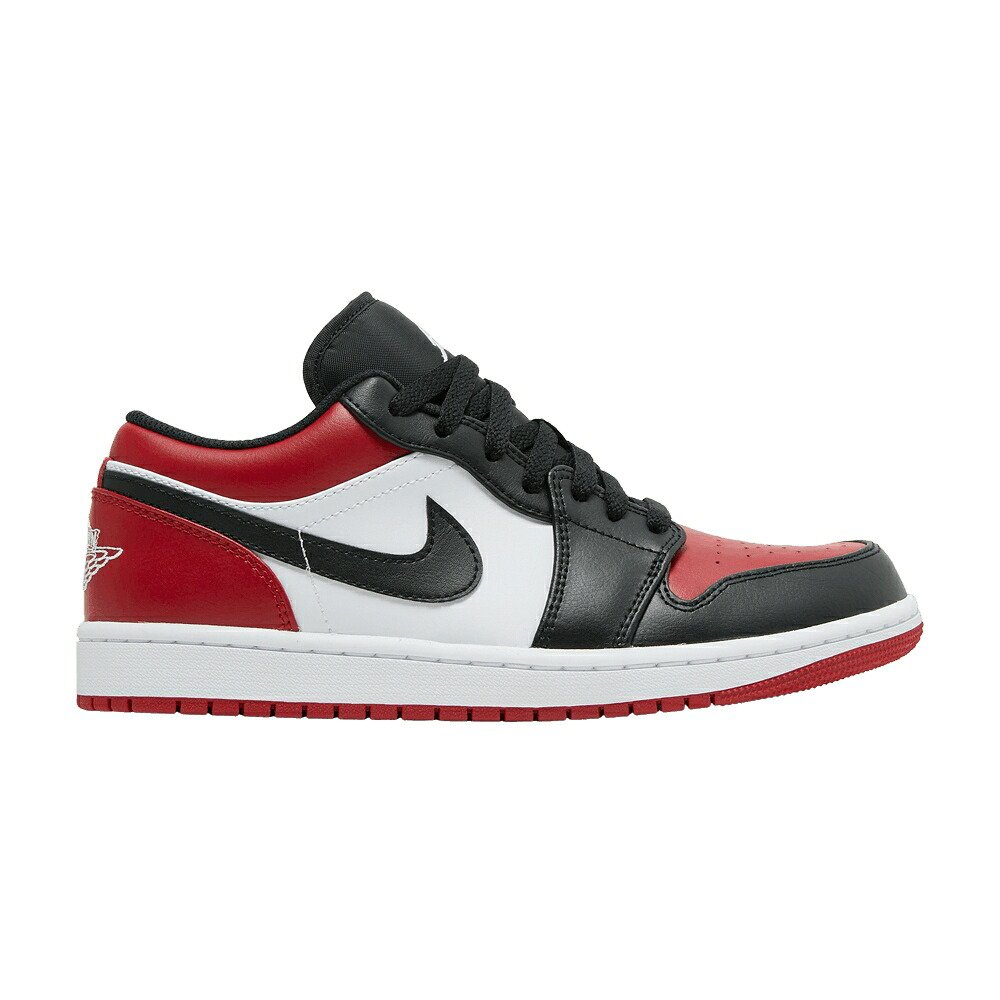 ナイキ 赤 赤いこと 黒いこと 黒いこと 白いこと 白いこと エアジョーダン \u0027BRED TOE\u0027 スニーカー メンズ AIR JORDAN AIR JORDAN 1 LOW / GYM RED BLACK WHITE