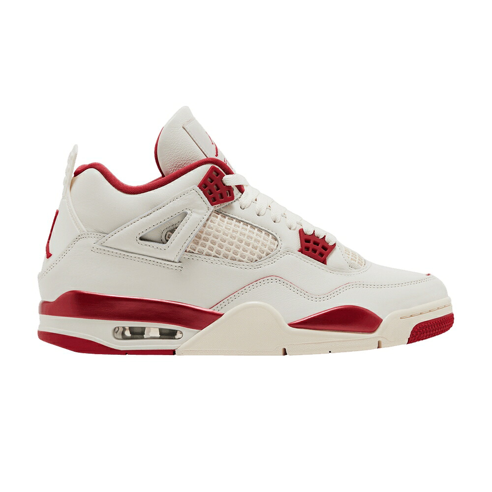 ナイキ 象牙色 赤 赤いこと エアジョーダン \u0027VALENTINE\u0027S DAY\u0027 スニーカー レディース AIR JORDAN WMNS AIR JORDAN 4 RETRO / PALE IVORY SIERRA RED TOUGH RED