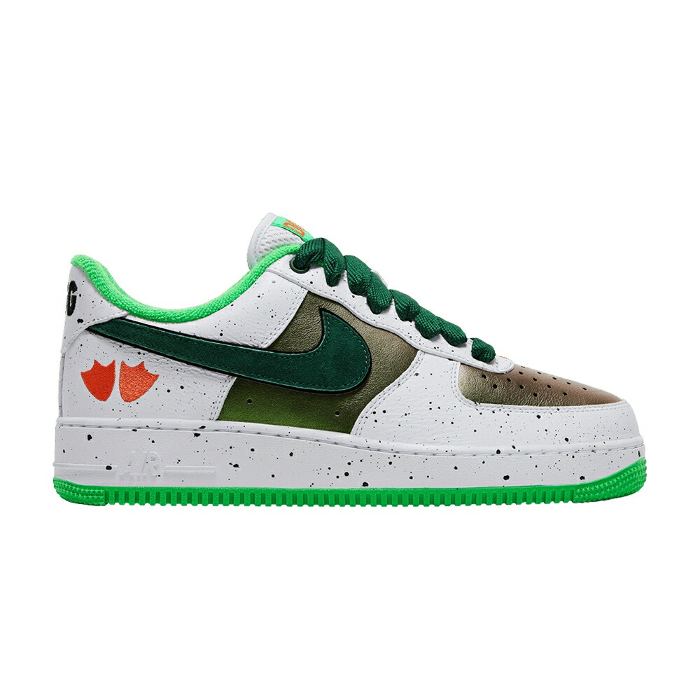 ナイキ ビーバーの州 白いこと 白いこと 緑 緑であること 空軍 \u0027EGG DUCK\u0027 スニーカー メンズ NIKE AIR FORCE 1 DOAF OREGON OR PE / WHITE GORGE GREEN GREEN SPARK