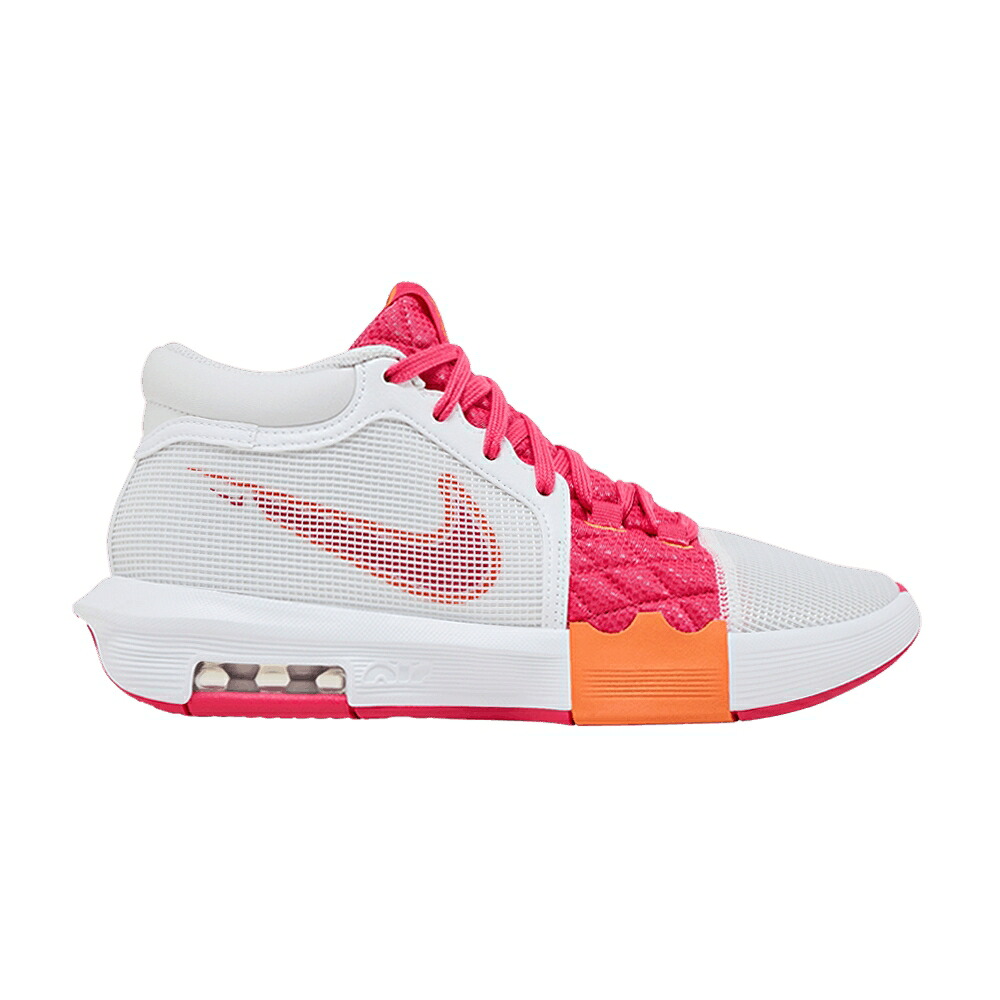 ナイキ レブロン 白いこと 白いこと サクラ色 ウィットネス \u0027DUNKIN DONUTS\u0027 スニーカー メンズ NIKE LEBRON WITNESS 8 / WHITE BRIGHT MANDARIN ASTER PINK