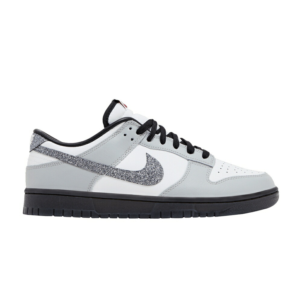 ナイキ ダンク 白色 ホワイト 灰色 グレー ダンクロー 'GLITTER SWOOSH' スニーカー レディース NIKE WMNS DUNK LOW LX / WHITE WHITE LIGHT SMOKE GREY